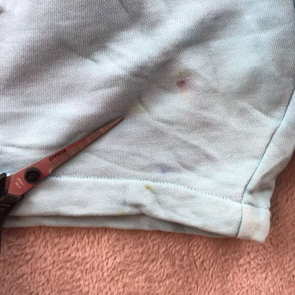 Nike Woman's Athletic Sweatshorts Medium All Over Branding Futura Blue Drawstrin - Picture 7 of 15